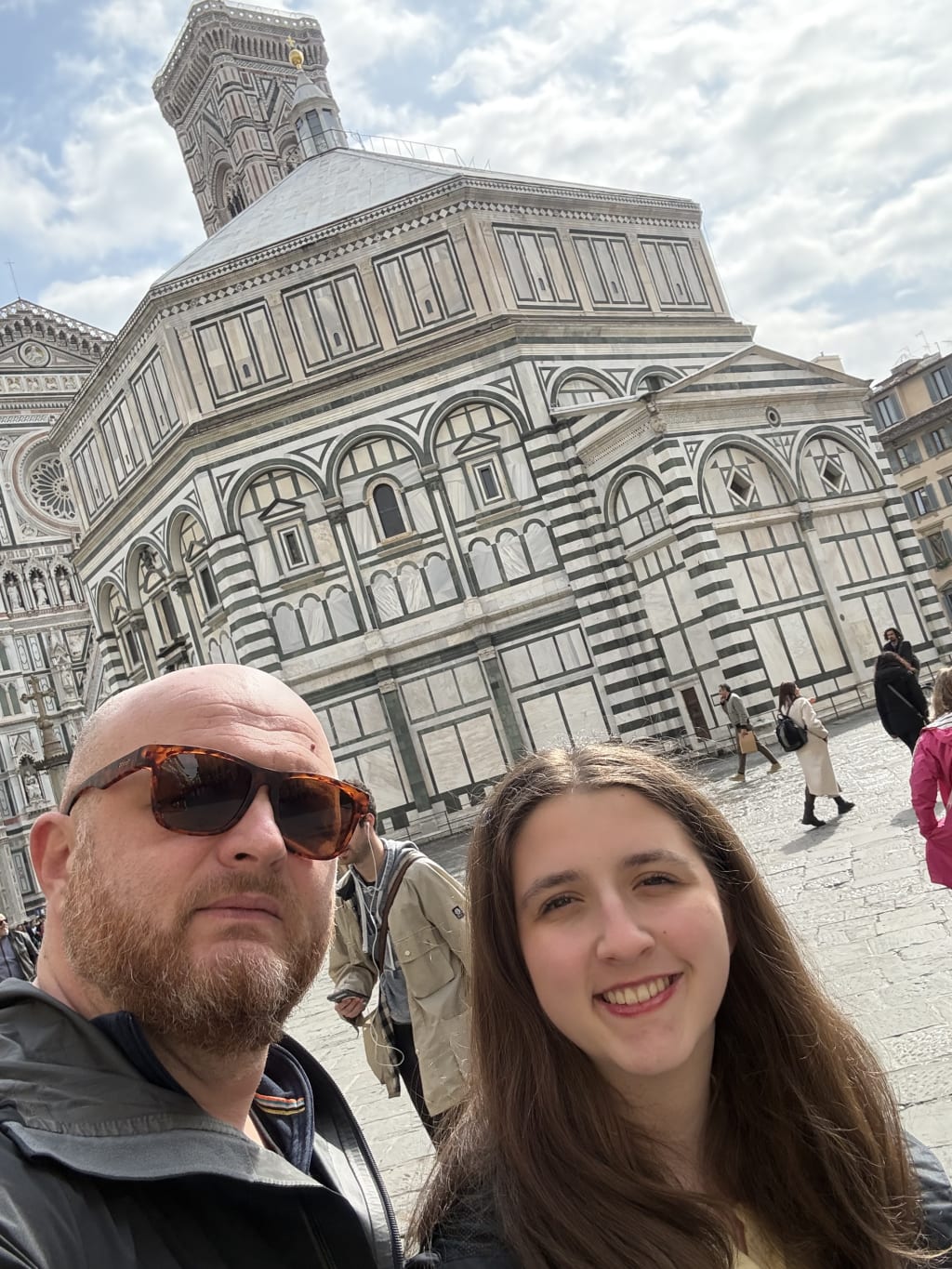 Me and Sofia in front of one of them churches.