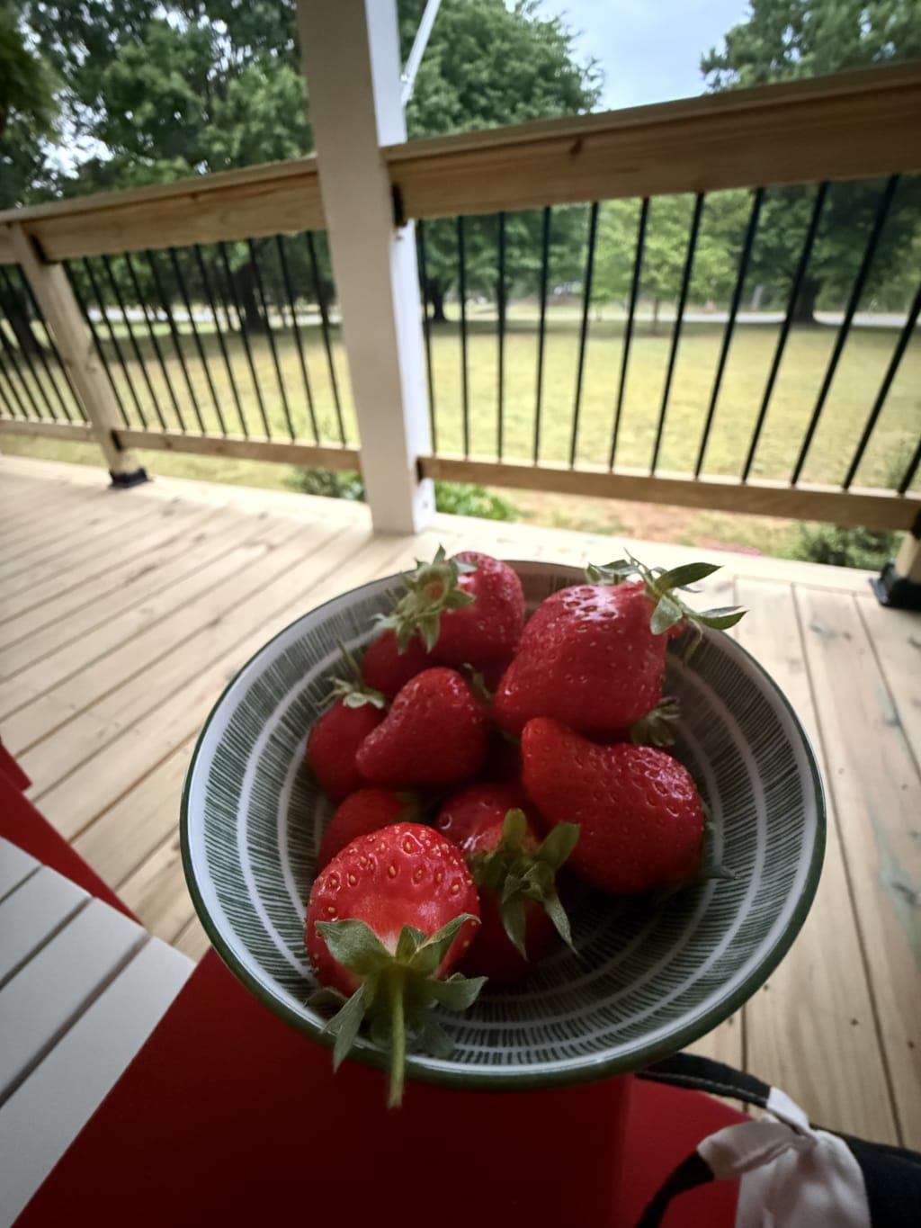 Not as large as the store bought ones, but most definitely better tasting. Maybe because we grew them.