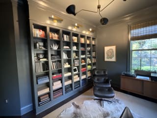 Built-in office bookshelf