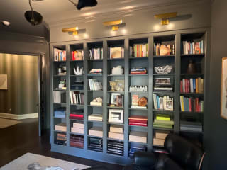 Built-in office bookshelf