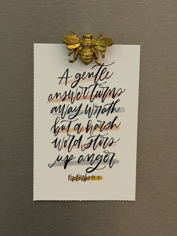 A gentle answer turns away wrath