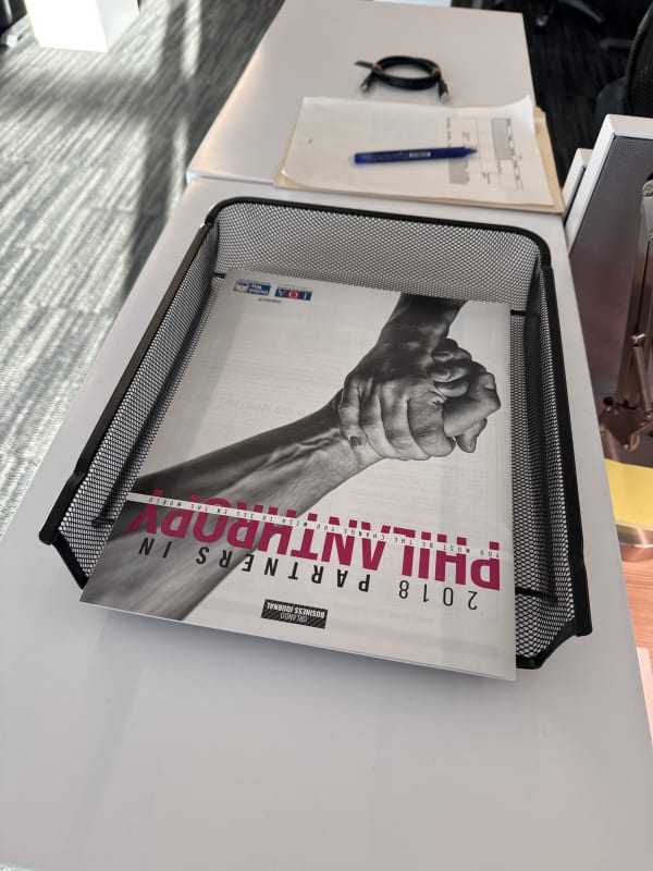 Holding hands on a desk