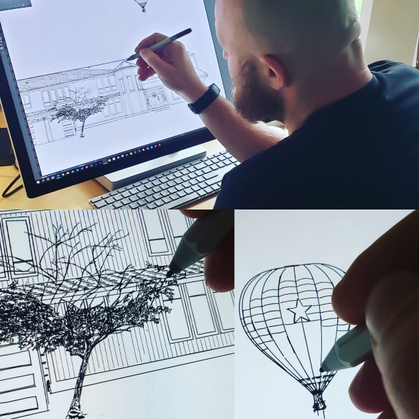 I loved digitally sketching this illustration