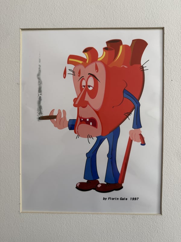 Tired heart illustration