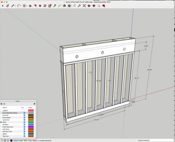 Quick video to get approval of our design from our interior designer (she loved it). I modeled using Sketchup. The only thing we changed was the light spacing.