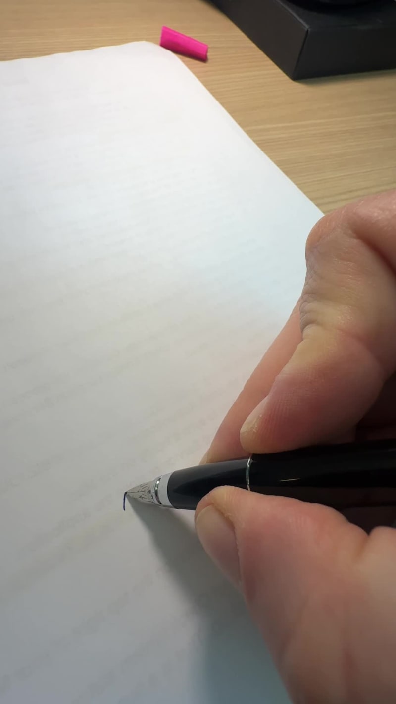 It writes smooth but has just enough texture where it feels like I should write something important with it.