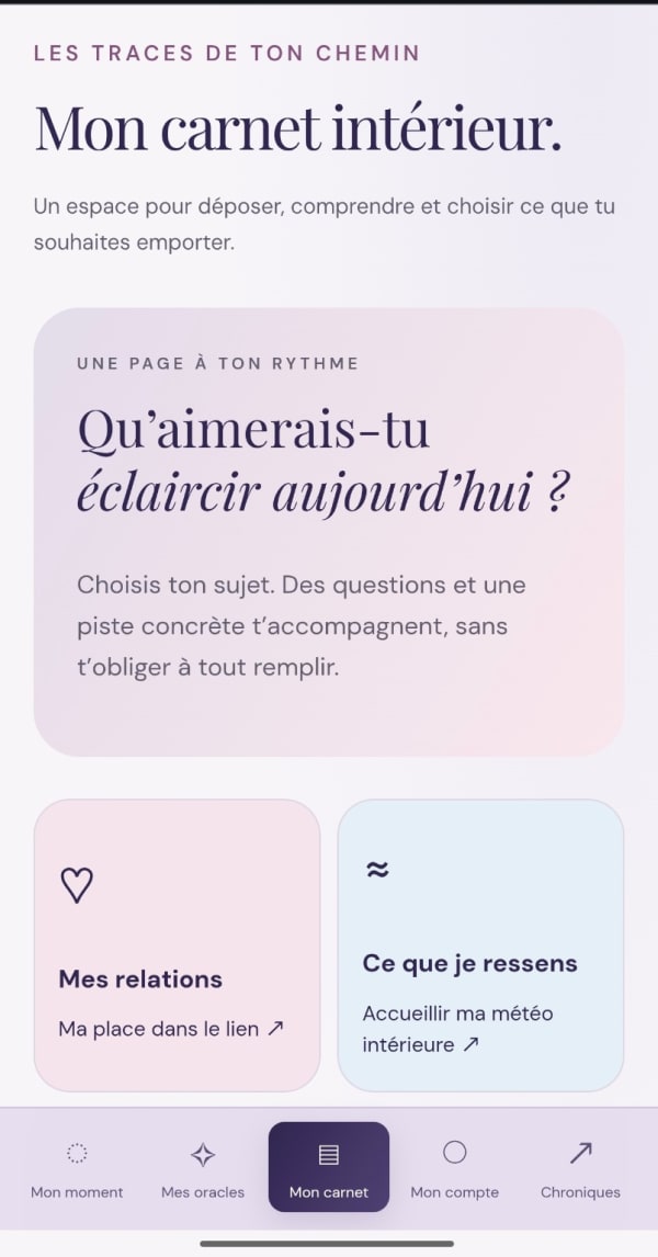 Mon carnet intérieur : questions guidées sur les relations et les émotions