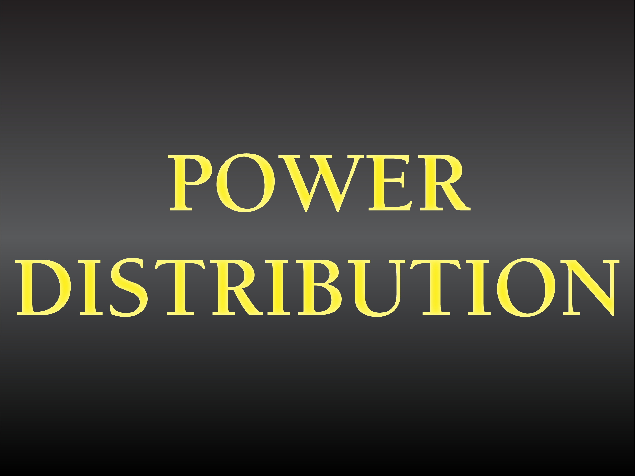 POWER DISTRIBUTION