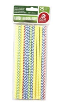 Bio Color Papir Sugerør 25pk