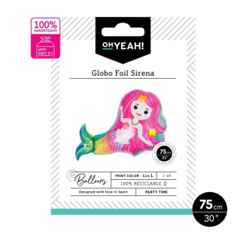 OH YEAH! Mermaid Balloon 75cm 1pk
