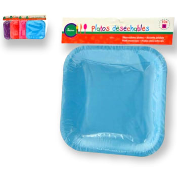 AR Papptallerkner 10pk Div.Farger
