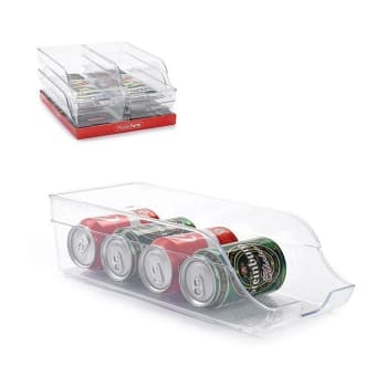 Fridge Plexi Organiser f/Cans 35,5x15x10cm