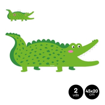 OH YEAH! Jungle Theme Crocodile Snack Tray 45x20cm 2pk