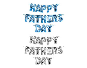 Father's Day Foil Balloon Banner Div.Farger
