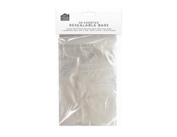 My House&Home Zip Lock Bags 3str 50pk