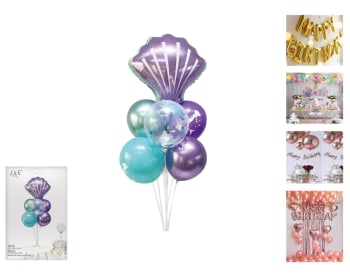 J&E Party Mermaid Theme Balloon Set 7stk