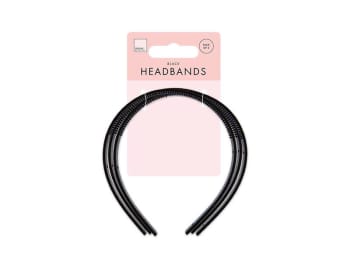 Forever Beautiful Basic Black Headband 3pk