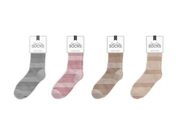 Farley Mill Ladies Striped Super Cozy Socks Div.Typer