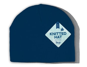 Farley Mill Boys Knitted Hat 2pk Div.Str