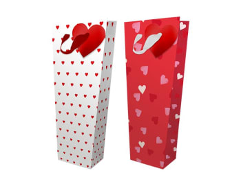Valentine's Day Flower Gift Bag Div.Farger