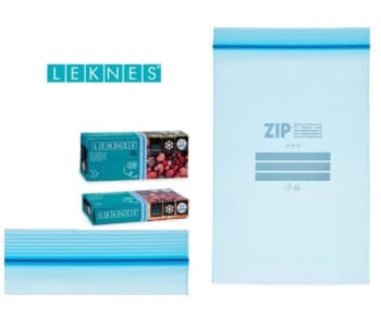 Leknes Zip Lock Fryseposer 17x25cm 20pk