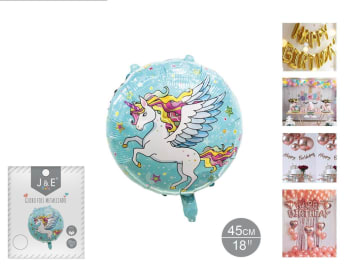 J&E Party Flying Unicorn Balloon 45cm