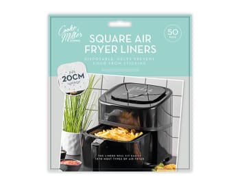 Cooke&Miller Air Fryer Sheets Square 20x20cm 50pk