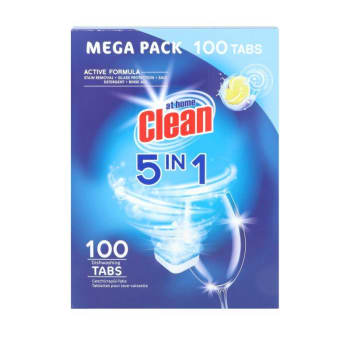 At Home Clean 5 In 1 Lemon Dishwasher Tablets 100pk