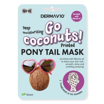 DermaV10 Go Coconuts Pony Tail Mask