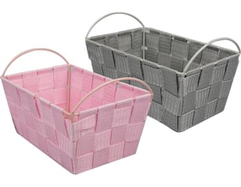 StoreSmart Storage Basked w/Handles 20x9x12cm Div.Farger