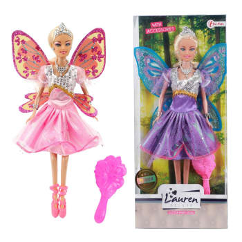 Fairy Doll w/Glitter Wings Div.Farger