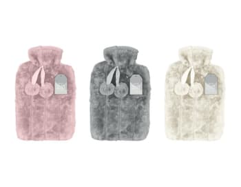 Winter Glow Faux Fur Hot Water Bottle Div.Farger