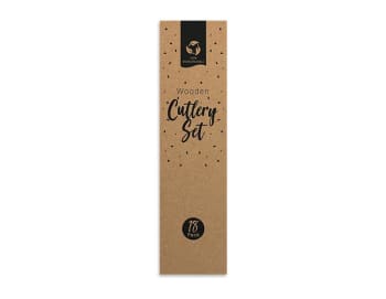 Eco Wooden Cutlery 18pk