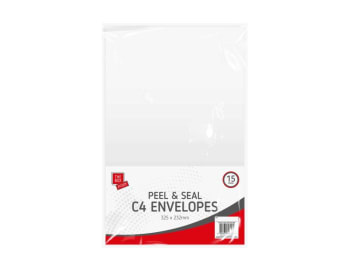 The Box Post Peel&Seal C4 Envelopes 15pk
