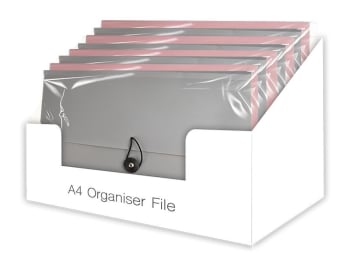 The Box Everyday A4 Organiser File Div.Farger