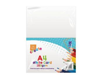 The Box Create A4 White Card 15pk