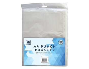 The Box Everyday A4 Punch Pockets 100pk