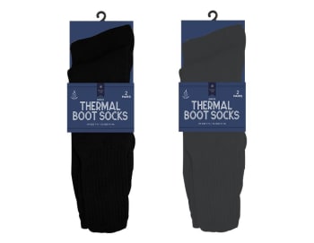 Farley Mill Mens Thermal Boot Socks 2pk Div.Farger