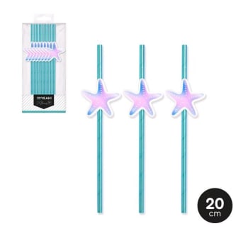 OH YEAH! Mermaid Theme Paper Straws 8pk