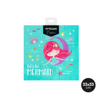 OH YEAH! Mermaid Theme Napkins 30pk