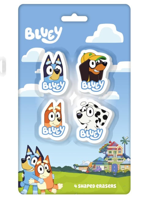 Bluey Erasers 4pk