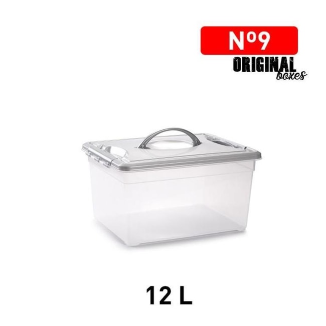 Plastic Forte Original Oppbevaringsboks m/Lokk & Håndtak No.9 12L 