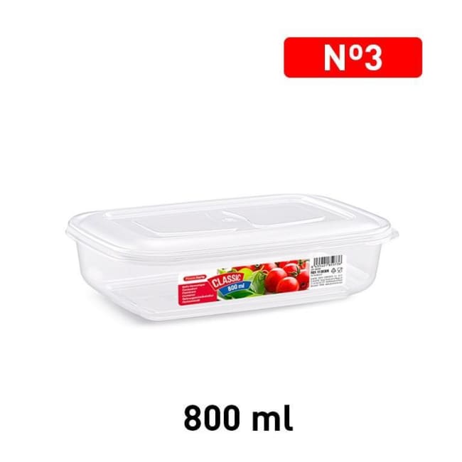 Classic Matoppbevaringsboks m/Lokk 800ml