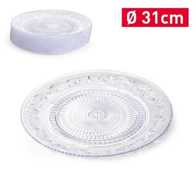 Plastic Forte Crystal Cake Plate Ø31cm