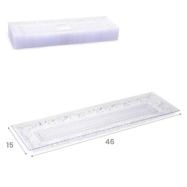 Plastic Forte Crystal Cake Plate 15x46cm