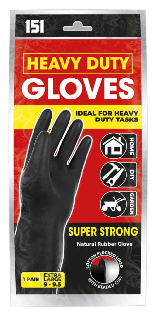 151 Heavy Duty Rubber Gloves XL 1pair