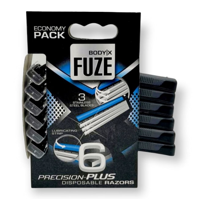Body-X Fuze Razors Triple Blades Men 6pk