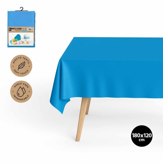 Maxi Blue Waterproof Tablecloth 120x180cm