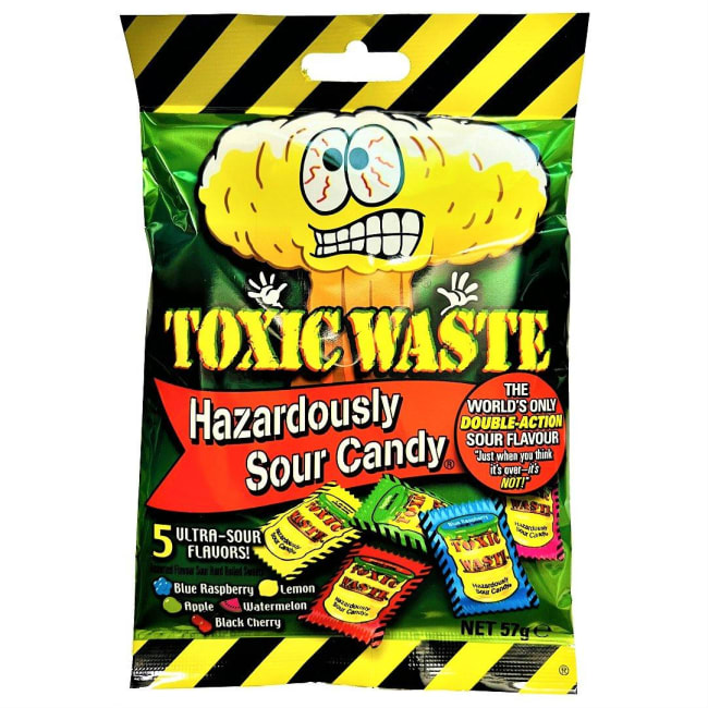Toxic Waste Hazardously Sour Candy 57g