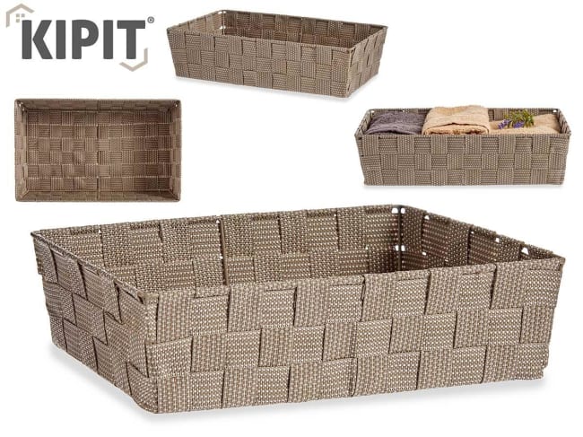Kipit Fabric Storage Basket Brown 3,8L 21x34x8,5cm